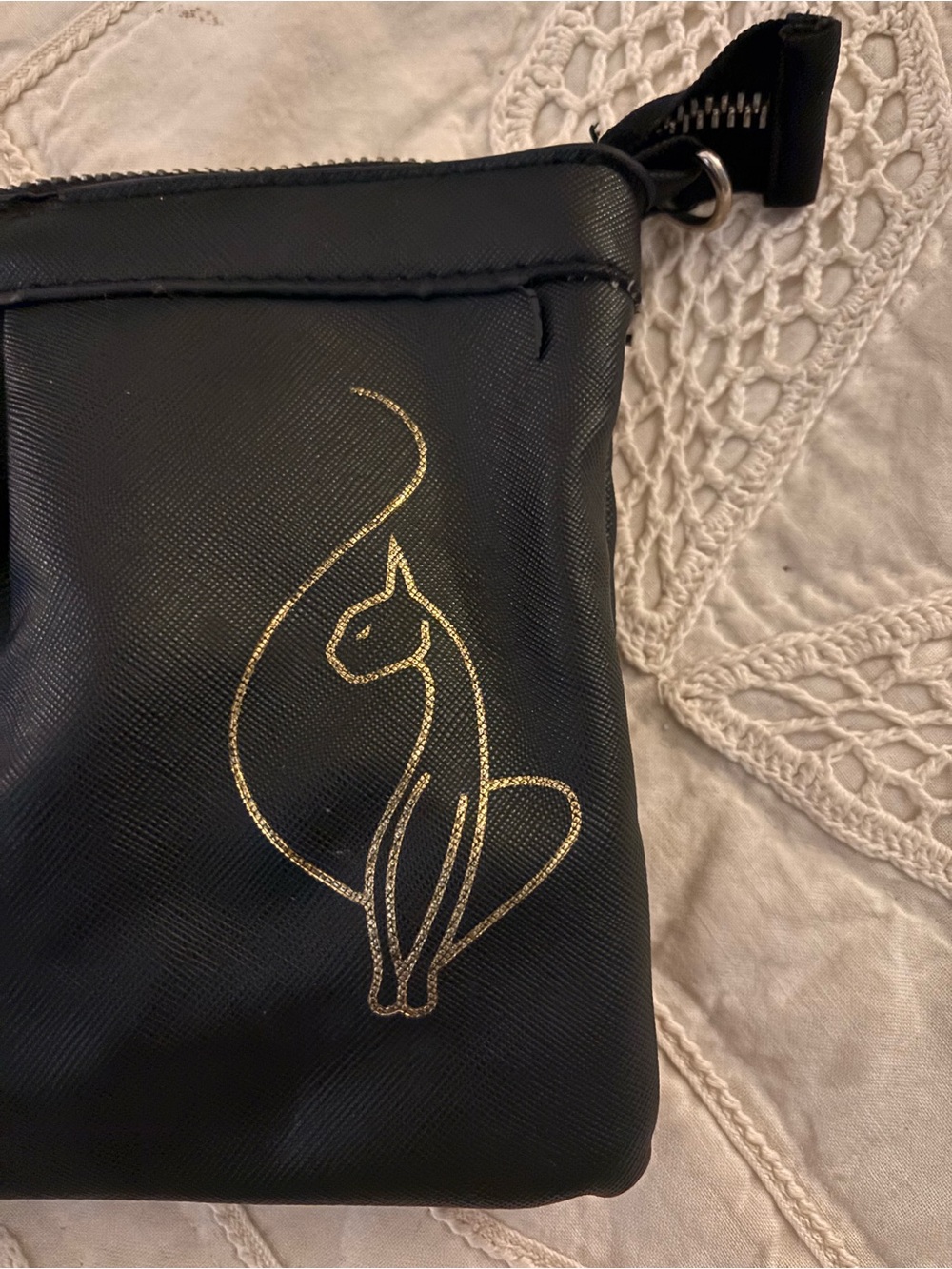 Black Wristlet Purse with Baby Phat Design